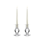 Hartland Candlestick, Set of 2 - Small      Handmade using signature glassblowing techniques.

    Materials : Lead-free glass
    Made In : USA
    Size: 3⅛\W x 3⅛\D x 5\H 